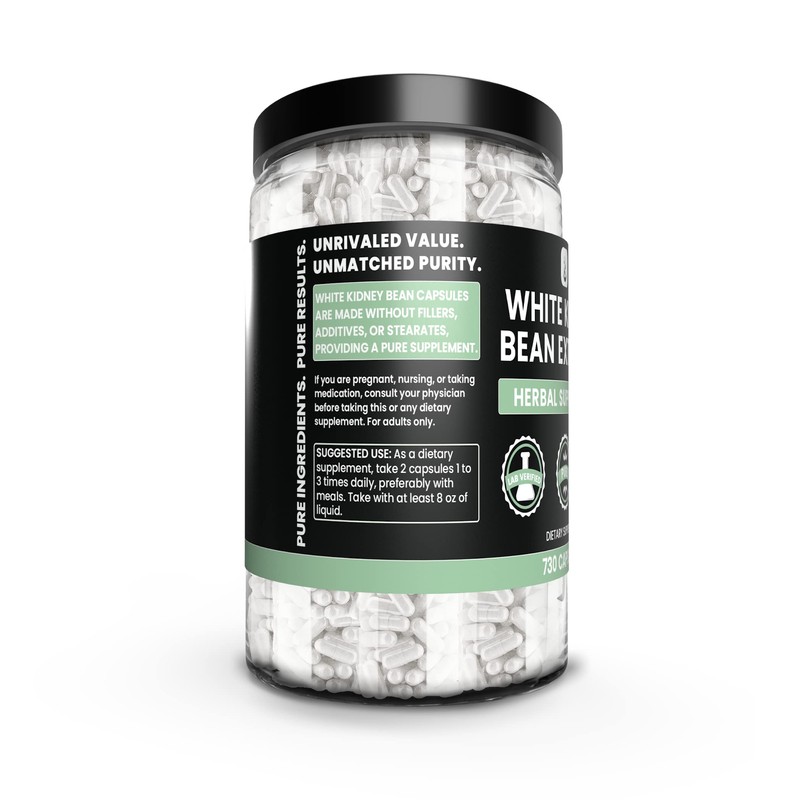 PURE ORIGINAL INGREDIENTS White Kidney Bean Extract (730 Capsules) No