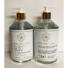 Home & Body 2 Bottles Lemon Verbena Moisturizing Hand Soap w/ Hemp Oil & Vitamin E 21.5 oz