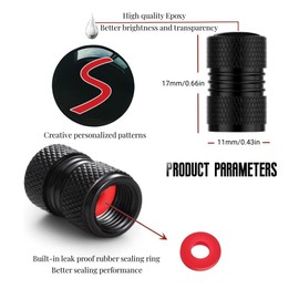 Car Wheel Tire Valve Stem Caps Compatible with Mini Cooper s Fashion Tire Air Caps Cover