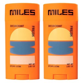 Miles - Deodorant for Teens, Tweens, & Kids - No Aluminum, Odor-Neutralizing Technology, Kid Friendly - Fresh Scent - 2-Pack