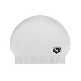 Arena Unisex Soft Latex II Swim Cap for Women and Men Fitness Swimmers Intensive Training Durable Soft Elastic Bathing Flat Cap, White/Black