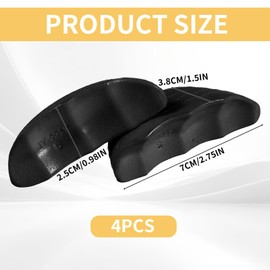 JIEYAO 4 Pcs Shoe Filler for Loose Shoes, Toe Cushion Fillers Make Shoes Fit, Shoe Inserts for Too Big Shoes Shoe Size Reducer Toe Inserts for Women Men Prevent Heel Sliping Make Shoes Smaller(Black)