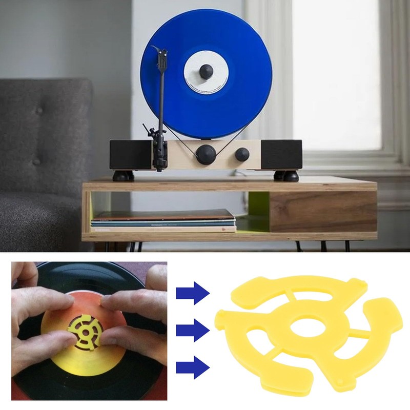 SING F LTD 10Pcs Flat Plastic Vinyl Record Adapter Spacer
