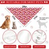 Valentines Dog Bandana Reversible Triangle Bibs Scarf Mother's Day Bandanas