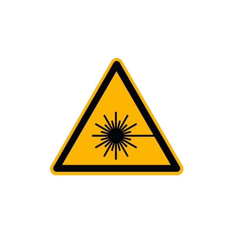 Laser Beam Warning Sticker ASR/ISO W004 SL50 mm Pack of
