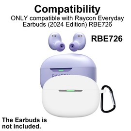 smaate Silicon Case Cover Compatible with Raycon Everyday Earbuds (2024 Edition) RBE726 True Wireless Earbuds