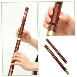 minkissy Durable Bamboo Flute for Beginners Portable Student Bamboo Flute Chinese Style C Key Smooth Surface Bright Sound Educational Musical Instrument for Music Lovers