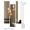 Vecys White Pendant Light Fitting,Ceiling Fitting Set with 100cm Adjustable