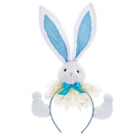 CBK Easter Bunny Ears Plush Bunny Headband Blue Ears