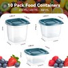 EFISH 10 Pieces Rectangle Plastic Portion Box Sets with Lid,