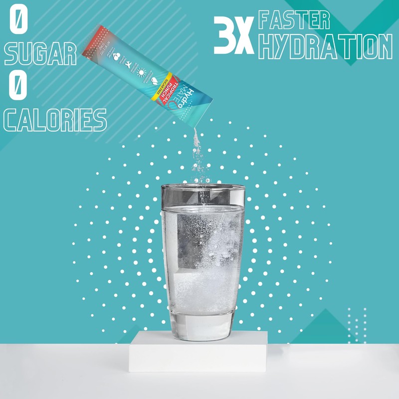 HydroMATE Electrolytes Powder No Sugar Tropical Punch Sugar Free Hydration