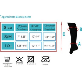 SKUNDU Open Toe Graduate Compression Socks 6 Pairs for Women& Men 15-20 mmHg Knee High Toeless Support Stockings Hose Athletic Fit for Running Nurses Travel Pregnancy and Recovery(S/M, Black)