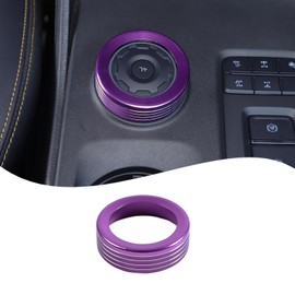 Lcojicep Car Driving Mode Knob Ring Trim Cover Compatible Ford Ranger 2023 2024 Aluminum Gear Panel Driving Mode Select Switch Knob Cover Decorative Accessories (Purple)