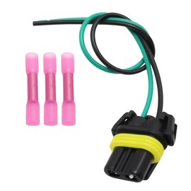 9012 3-Wire Halogen Bulb Connector Pigtail Fit for 2012-2017 Fiat 500 16GA 16AWG