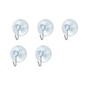 MaoNativey 5 Pcs Suction Cup Hooks, Removable Transparent Suction Cup