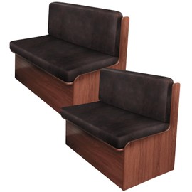 ANARACHON Leather Look RV Camper Dinette Cushion Covers, Washable RV Couch Cushion Covers Dinette Booth Seats Stretchable Camper Seat Covers (2 Backrest Cover & 2 Bench Cover, Chocolate)