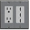 RiteAV - 15 Amp Power Outlet 3 Port HDMI Decorative