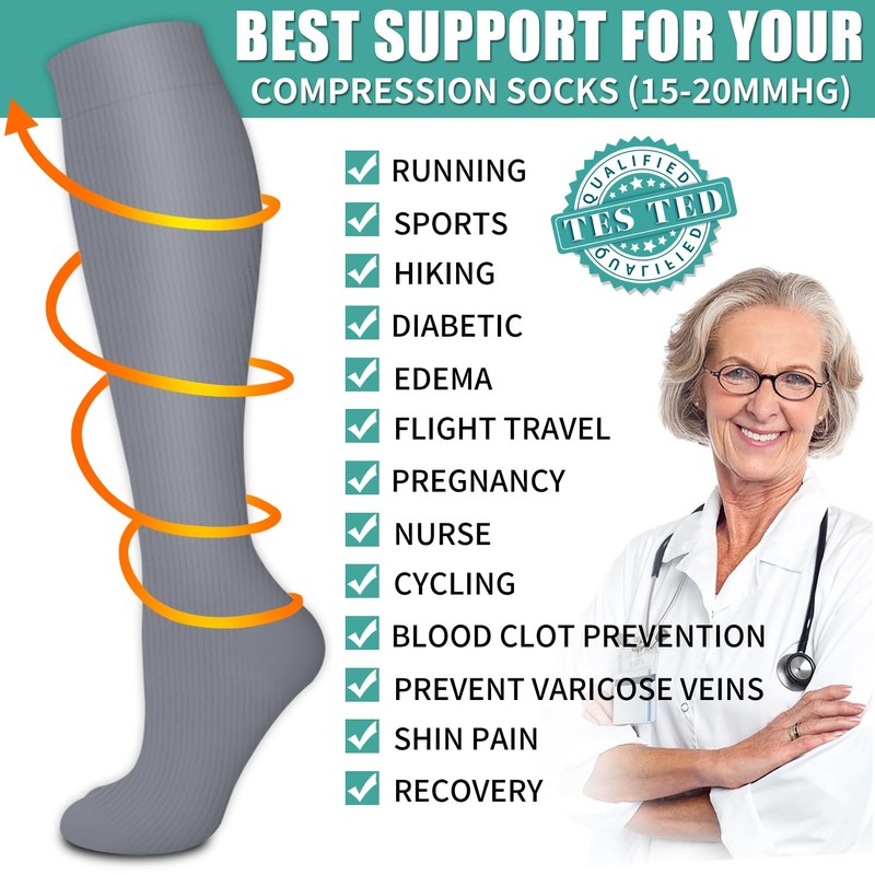 Laite Hebe 3 Pack Compression Sock-Compression Sock For Women and
