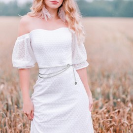 TIESOME Multilayer Waist Chain Belt Women's Adjustable Waist Chain Waist Chain for Denim Dresses, Golden Belly Chain, 96 cm, silver