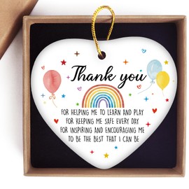 Jutasty Thank You Gifts for Teacher, Teacher Appreciation Gifts for Women Teacher Birthday, Teacher’s Day Retirement Gifts from Student, Ceramic Ornament Keepsake Heart Plaque Best Teacher Gift