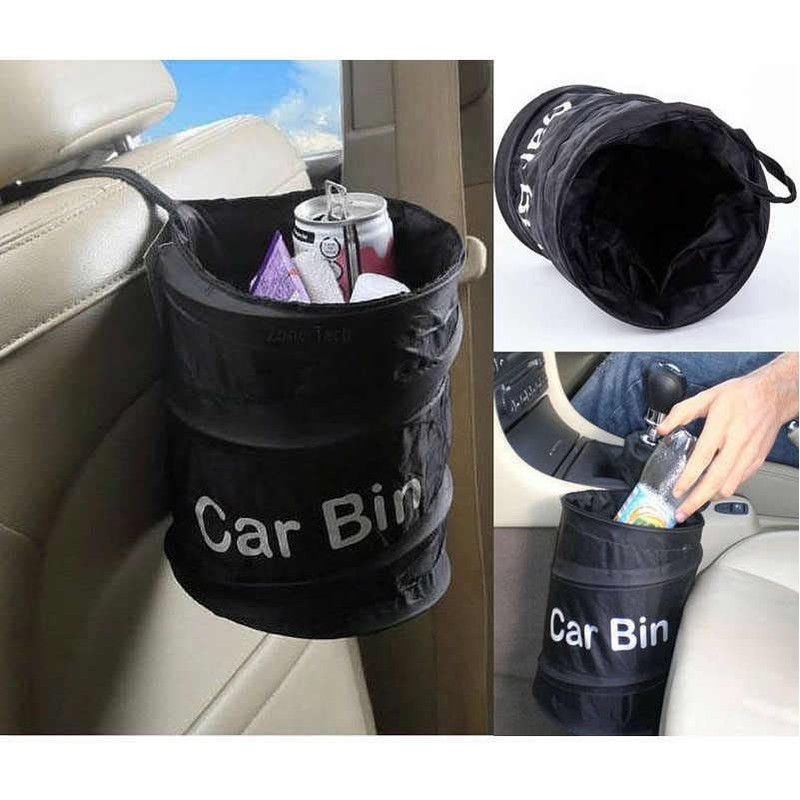CRYSTAL CROWN Portable Folding Car Trash Can, Leak Proof, Pop-up