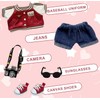 17cm Doll Clothes,5 Piece Set Doll Outift with Baseball Uniform,