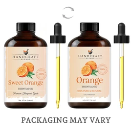 Handcraft Blends Orange Essential Oil – Huge 4 Fl Oz – 100% Pure and Natural – Premium Grade Essential Oil for Diffuser and Aromatherapy, Skin, Massage, Candle and Soap Making Fragrance