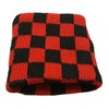 Vonchic Sport Sweatband Wrist Band Checkered Black Red Pirate Skull