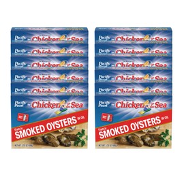 Pacific Pearl Fancy Smoked Oysters in Oil 3.75 oz. Can (Pack of 24)