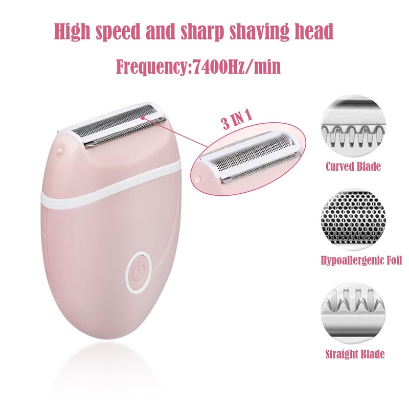 Electric Hair Shaver for Women: Compact, Cordless Wet & Dry