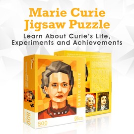 Marie Curie - Rompecabezas de química ideal como regalo de ciencia, 500 piezas de rompecabezas, rompecabezas para niños y adultos, exhibición de arte única para el hogar, la escuela y la oficina, regalo para hombres y mujeres