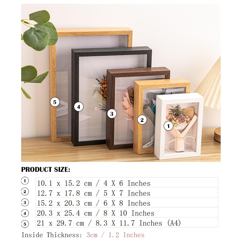 Box Frames White Picture Frame - 8X10 Deep Shadow Box
