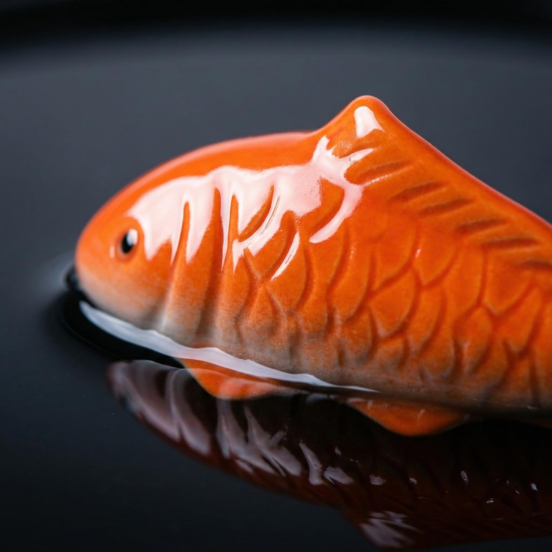 Wionin Lifelike Floating Fish Decor - Realistic Ceramic Koi &