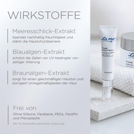 La mer Time Control Eye Cream - Lightweight Anti-Age Eye Care - Reduces Eye Shadows and Binds Moisture - Reduces the Expression of Wrinkles on the Eye - 15 ml