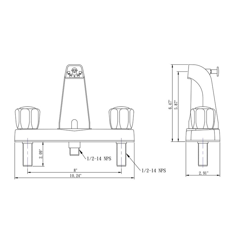Dura Faucet Economical Classic Tub and Shower Faucet with Diverter