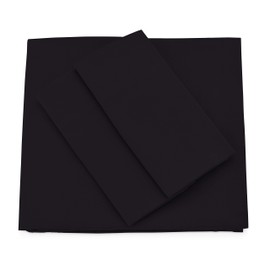 Cosy House Collection Premium Bamboo Sheets - Deep Pocket Bed Sheet Set - Ultra Soft & Cool Bedding - Hypoallergenic Blend from Natural Bamboo Fiber - 3 Piece - Twin, Black