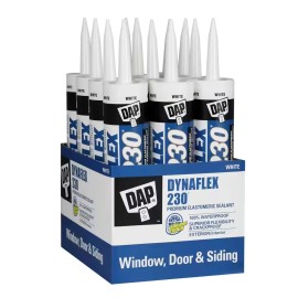 DAP 12 Pack Dap 18300 DYNAFLEX 230 Premium Indoor/Outdoor Sealant - White 10.1-oz...