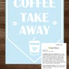 Fresh Coffee Takeaway Window Sticker, Cafe Wall Art Sign, Vinyl