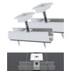 Aurinktron 2 x aluminium rail brackets + 2 x centre