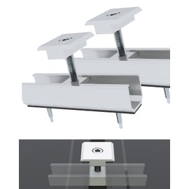 Aurinktron 2 x aluminium rail brackets + 2 x centre clamps, solar modules mounting kit, connector for solar photovoltaic