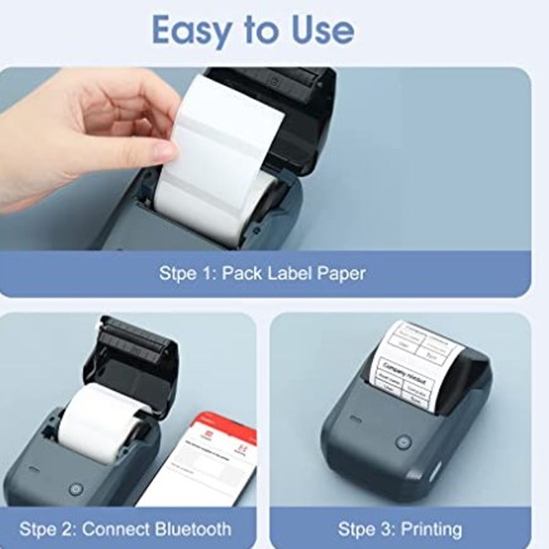 Label Maker Portable Automatic Identification Function 2 Inch Bluetooth Label
