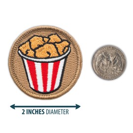 The Chicken Bucket Patrol Patch - 2" Diameter Round Embroidered Patch (Peel & Stick Adhesive)