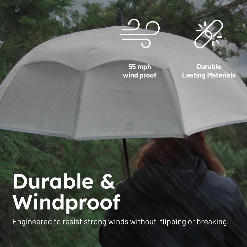 Weatherman Umbrella - Stick Umbrella - Windproof Umbrella Resists Up