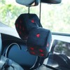 Pair 3” Fuzzy Plush Dice Heart Shape Decor for Car