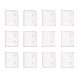 JianLing 12PCS Transparent Shower Splashproof Shower Curtain Clips 38x45mm Multi Functional Non Marking Fixing Clips Windproof Clips No Hole Curtain Clip Hooks for Curtains Bed Curtains