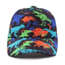 XIAOHAWANG Baby Boy Baseball Cap Dinosaur Toddler Boys Sun Hat Waterproof Quick Drying Visor Hats for Kids (Colorful Dinosaur)