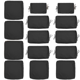 Kimunuk 14 Pcs Outdoor Cushion Slipcovers Outdoor Patio Cushion Covers Replacement Waterproof with Zipper for Outdoor Furniture, Patio Sofa Couch 3 Sizes, Covers Only