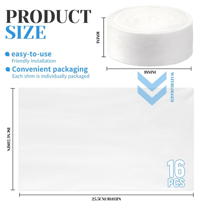 16-Pack 18mm Replacement Pads for Automatic & Mechanical Leak Detectors