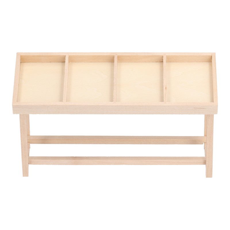 Doll House Shelf Display Racks 1:12 Miniature Wooden Stand Shelf