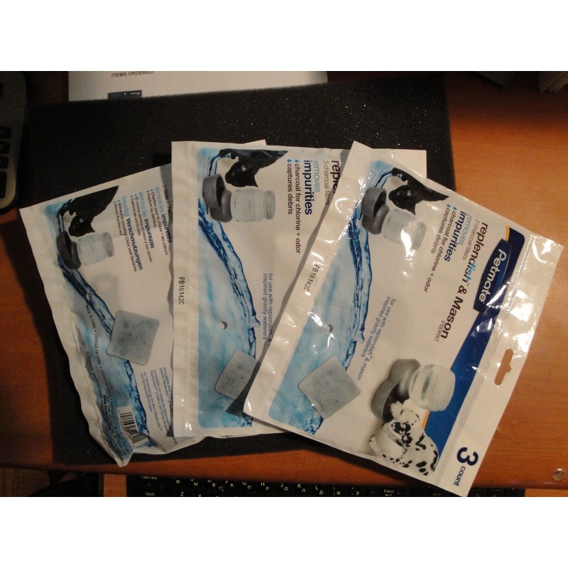 Petmate LOT OF 3  Petmate Replendish & Mason Charcoal Replacement